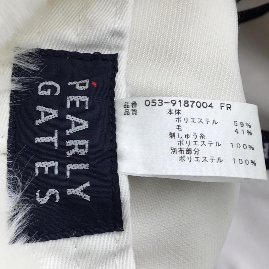 PEARLY GATES パーリーゲイツ ボア耳あて付きキャップ 白×ネイビー