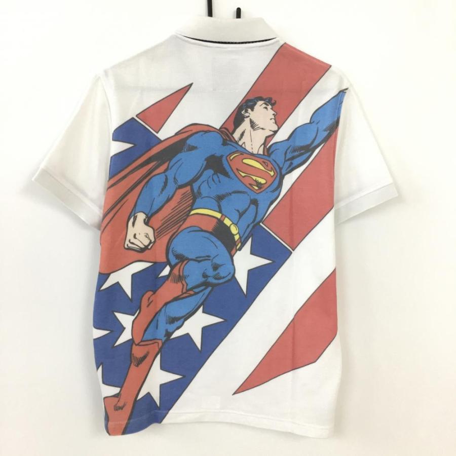 MARK&LONA マークアンドロナ 半袖ポロシャツ 白×レッド スーパー MARK&LONA マークアンドロナ 半袖ポロシャツ 白×レッド スーパー