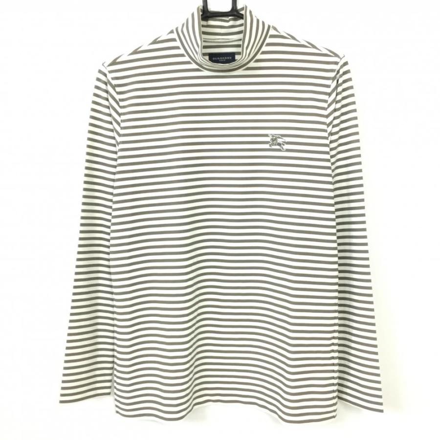 新品】BURBERRY GOLF バーバリーゴルフ 長袖ハイネックシャツ カーキ 