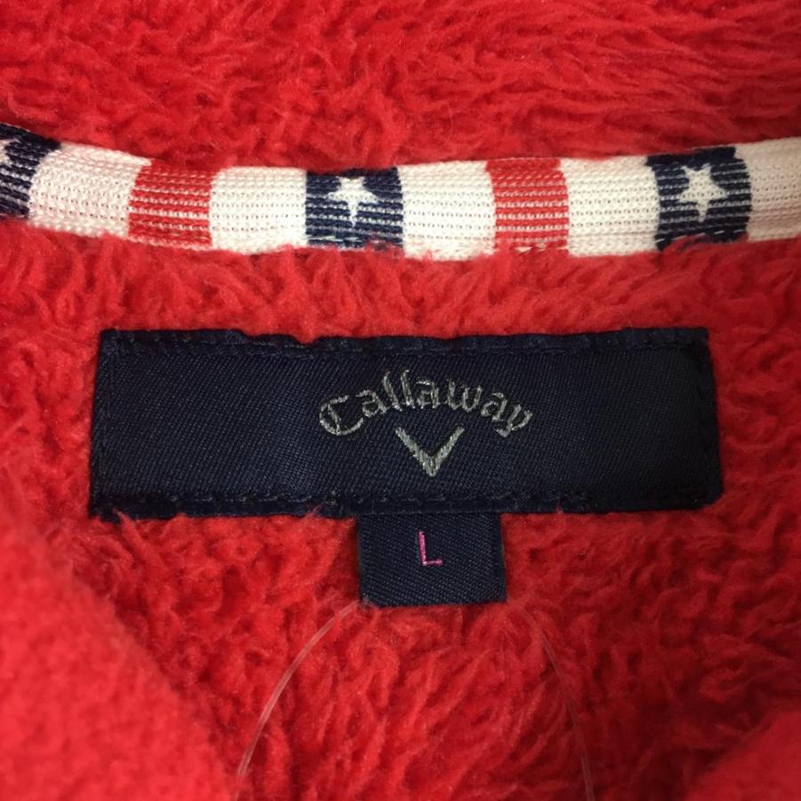 Callaway（キャロウェイ） 切替ベスト レッド×白 ボア×フリース 一部