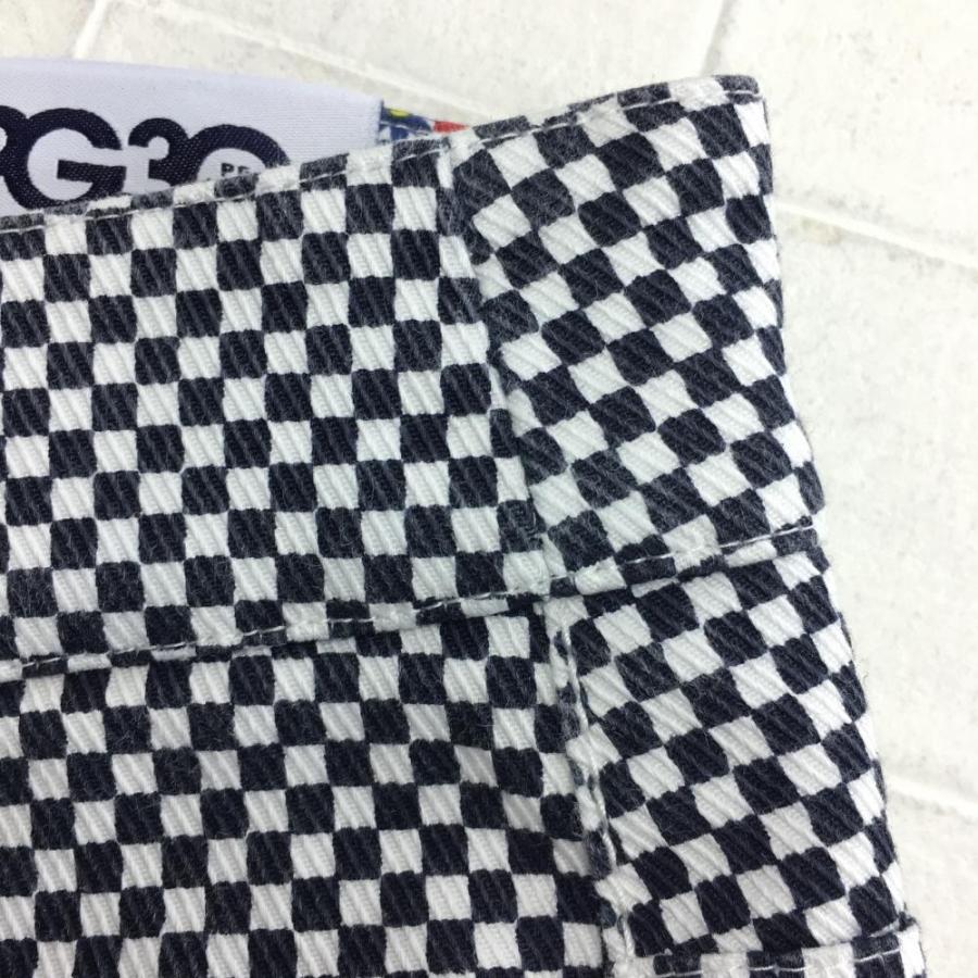 パーリーゲイツ パンツ ネイビー×白 ブロックチェック 30周年 