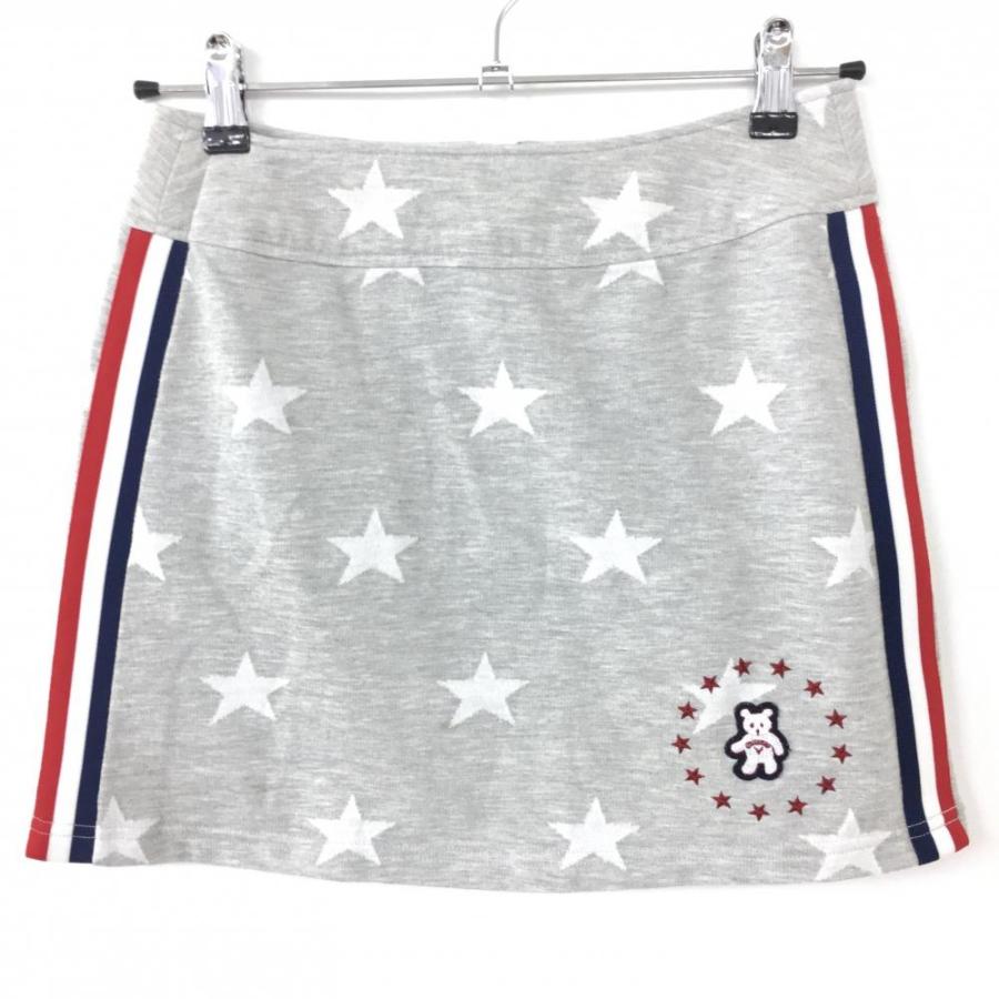 キャロウェイ スカート グレー×白 星総柄 トリコロール ベア