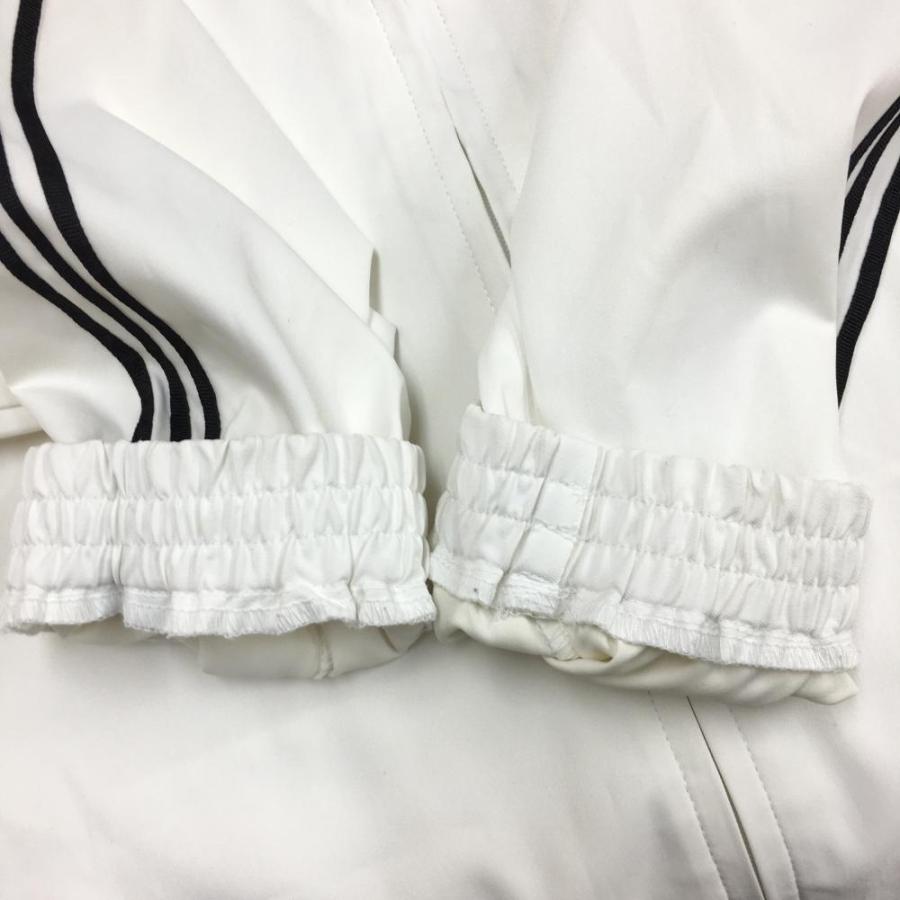 adidas（アディダス） ジャケットブルゾン 白×黒 3ライン 薄手