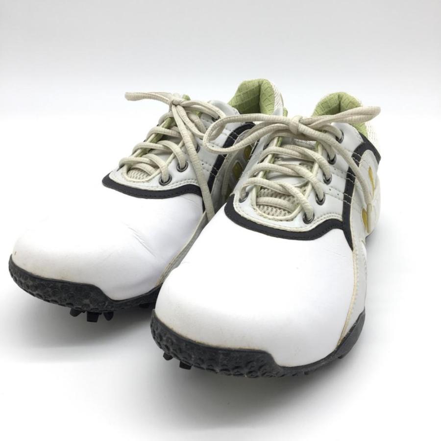 20%OFF価格／(美品)adidas アディダス ゴルフシューズ 白×ライト