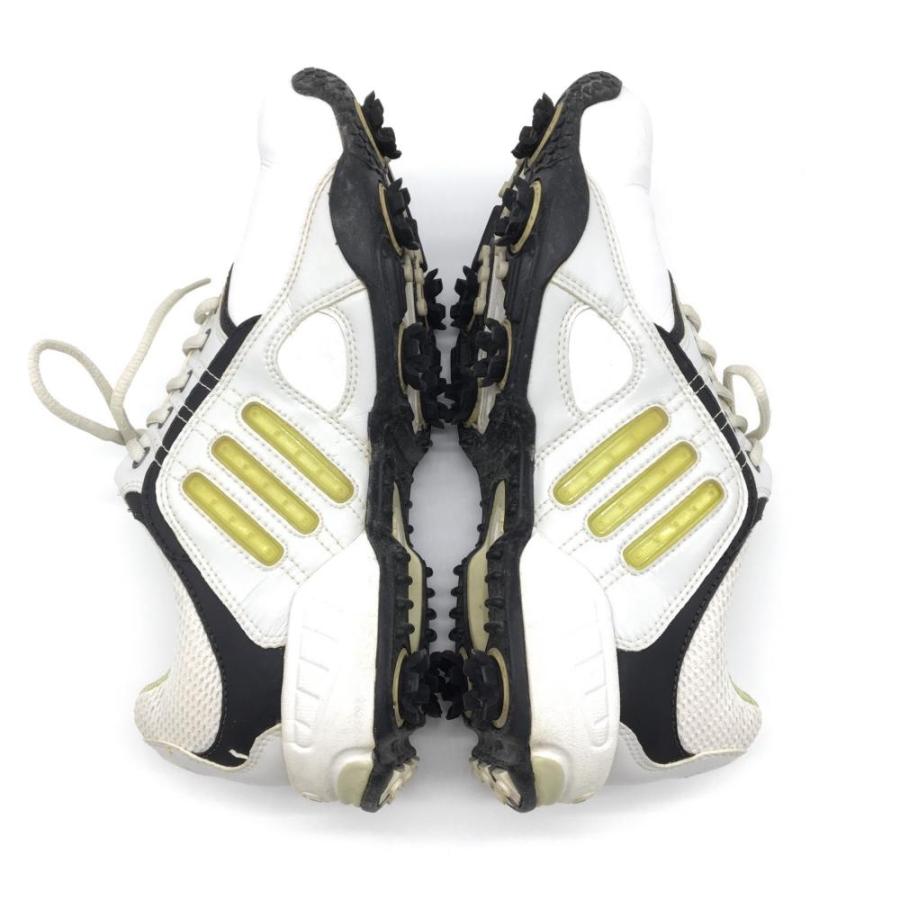 「」 20%OFF価格／(美品)adidas アディダス ゴルフシューズ 白×ライト