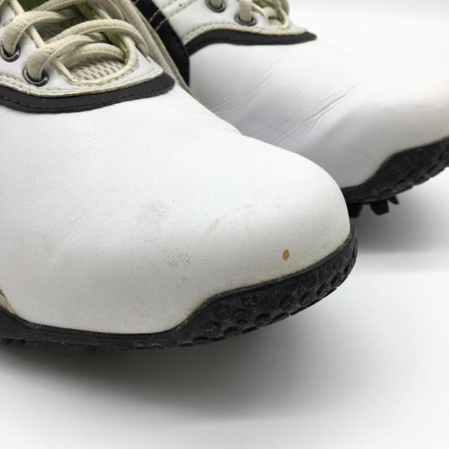 20%OFF価格／(美品)adidas アディダス ゴルフシューズ 白×ライト