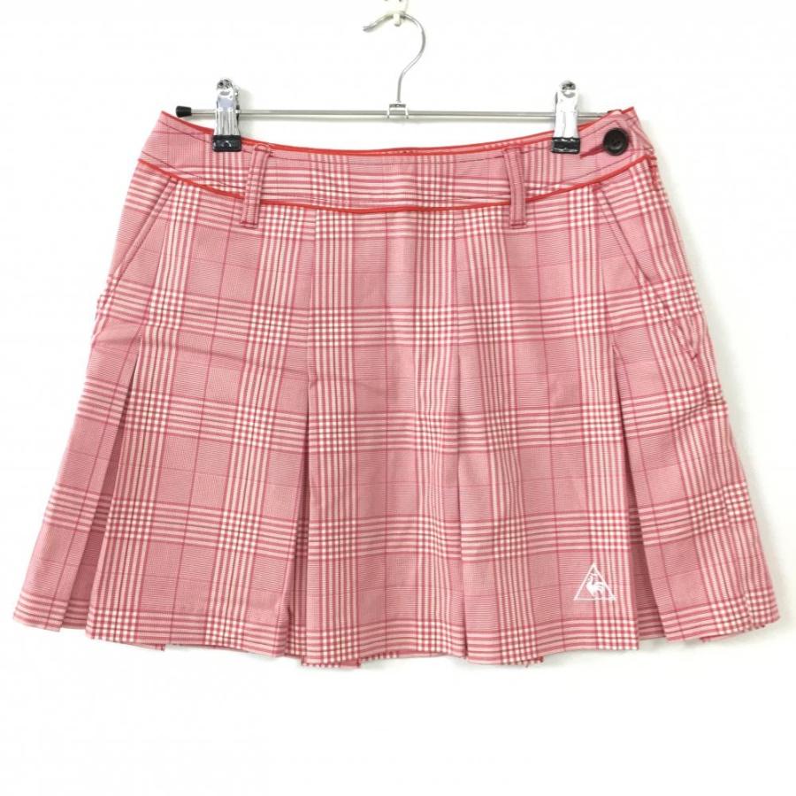 ルコック スカート レッド×白 グレンチェック 裾プリーツ レディース 11 ゴルフウェア le coq sportif (超美品)/60%OFF価格 :1-240001099037:レオナード 通販 ★特価60%OFF★le coq sportif ルコック スカート レッド×白 グレンチェック 裾プリーツ レディース 11 ゴルフウェア