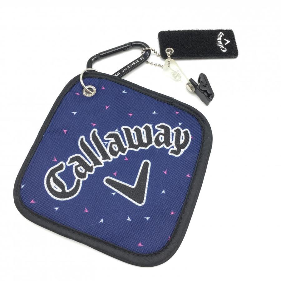 Callaway（キャロウェイ） ボール拭き ネイビー×黒 カラビナ付き