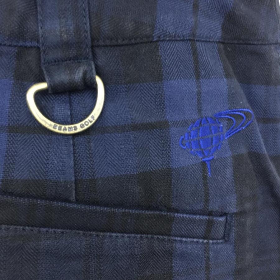 BEAMSGOLF - 【新品】ビームスゴルフ スカート ネイビー チェック  レディース L ゴルフウェア BEAMS GOLF ビームスゴルフ BE 【ストレッチ】チェック柄バックプリーツ