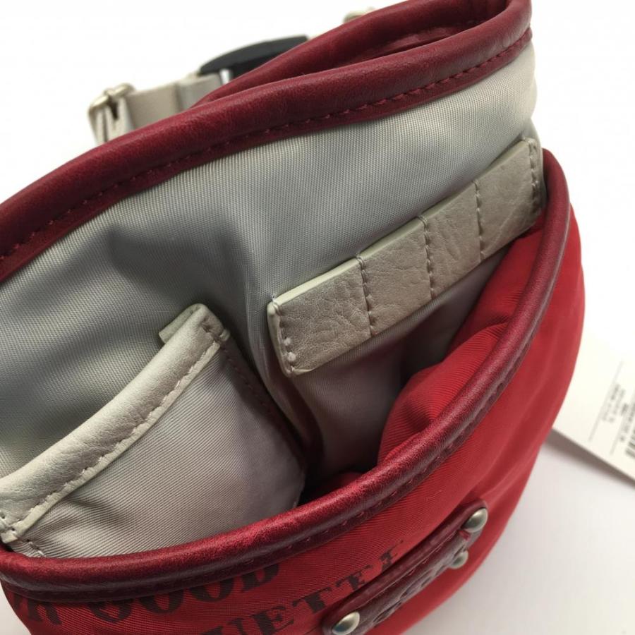 新品】40％OFF〜ZOY ゾーイ 中綿ウエストポーチ レッド ベルト取り外し