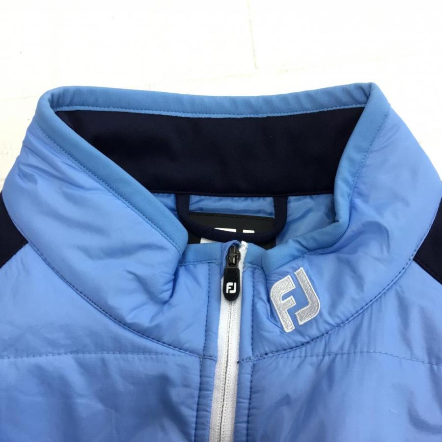 フットジョイ　ゴルフ　ストレッチ　中綿ジャケット FootJoy フットジョイ 中綿ジャケット ライトブルー×ネイビー 異素材