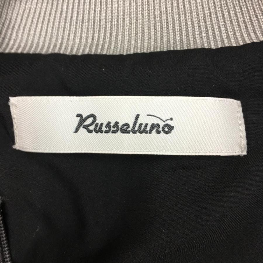 Russeluno（ラッセルノ） 異素材ジャケットブルゾン グレー ナイロン