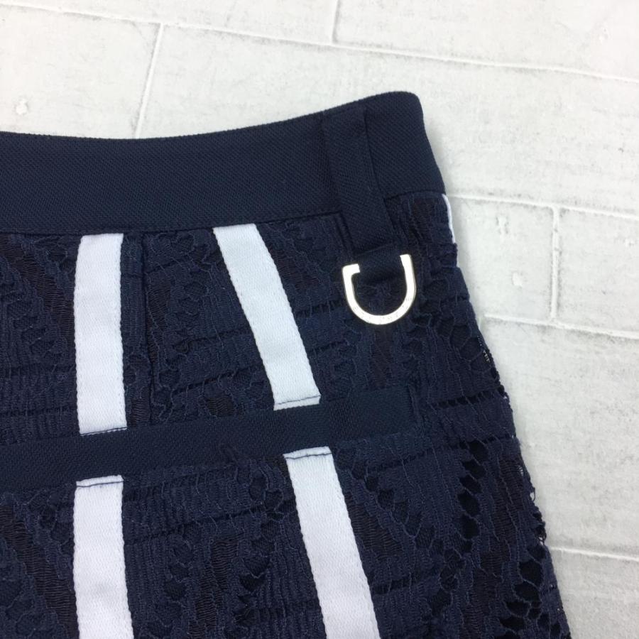and per se（アンパスィ） ショートパンツ ネイビー×白 ストライプ