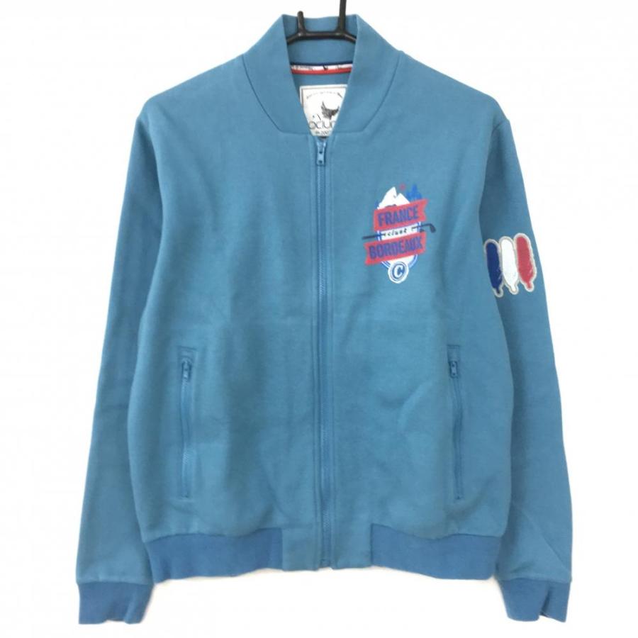 20%OFF価格／(美品)CLUNK クランク ブルゾン ブルー フルジップ 綿混