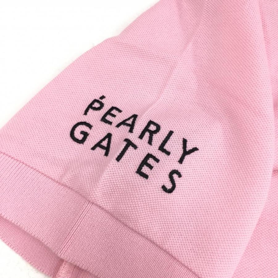 PEARLY GATES パーリーゲイツ 半袖ポロシャツ ピンク シンプル ロゴ