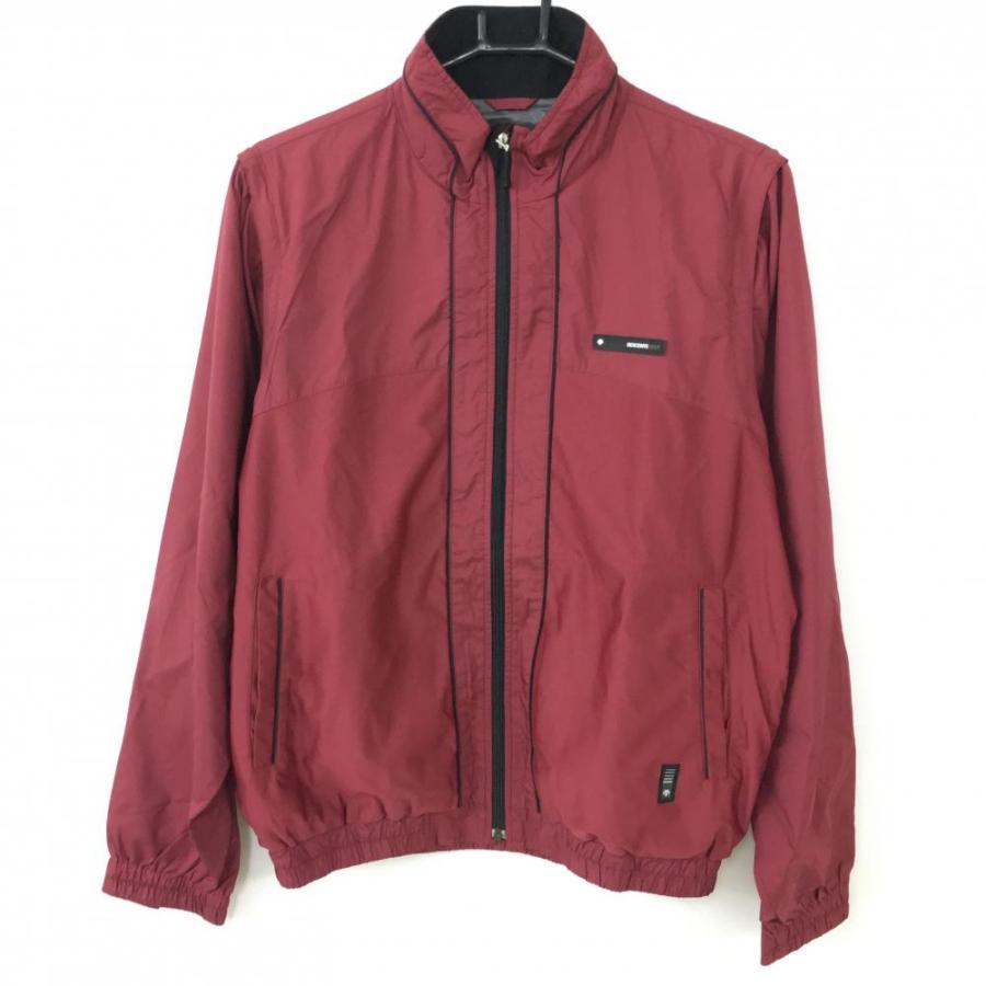 DESCENTE（デサント） デサントゴルフ 2WAYジャケット レッド×黒 裏微