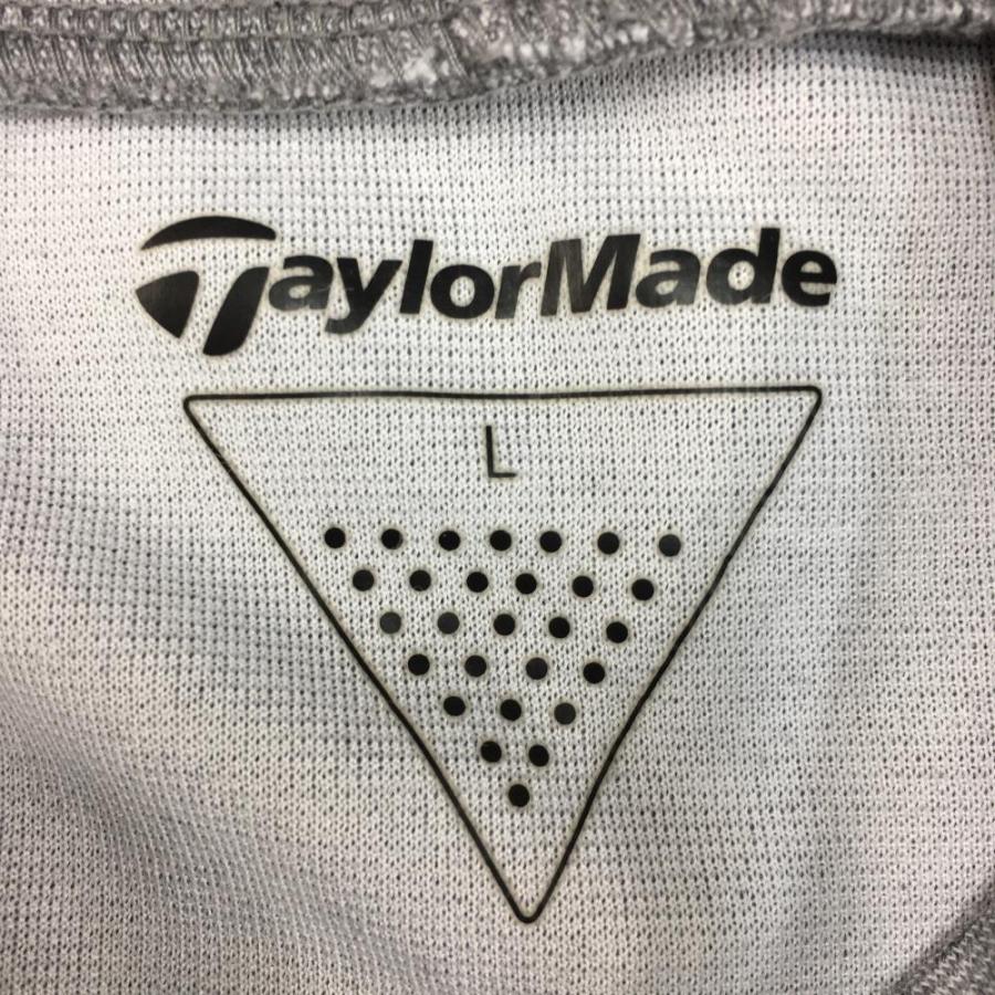 美品】TaylorMade テーラーメイド 長袖ハイネックシャツ 白×グレー