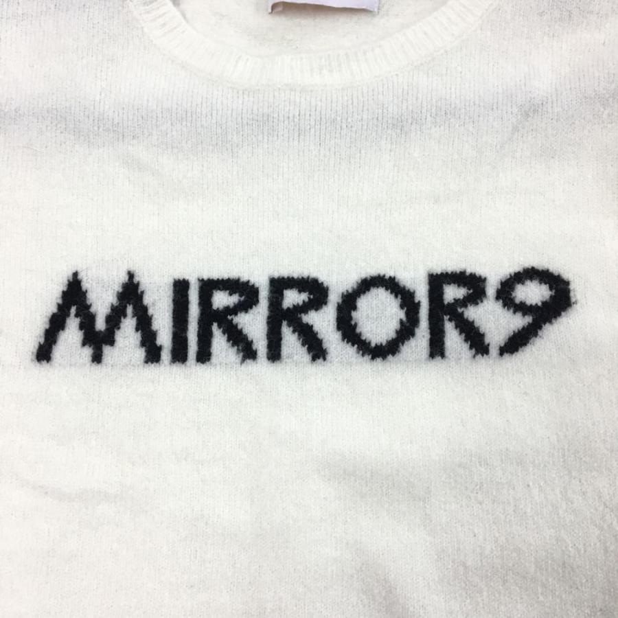 MIRROR9 ミラーナイン 長袖ニットセーター 白×黒 星 レディース S