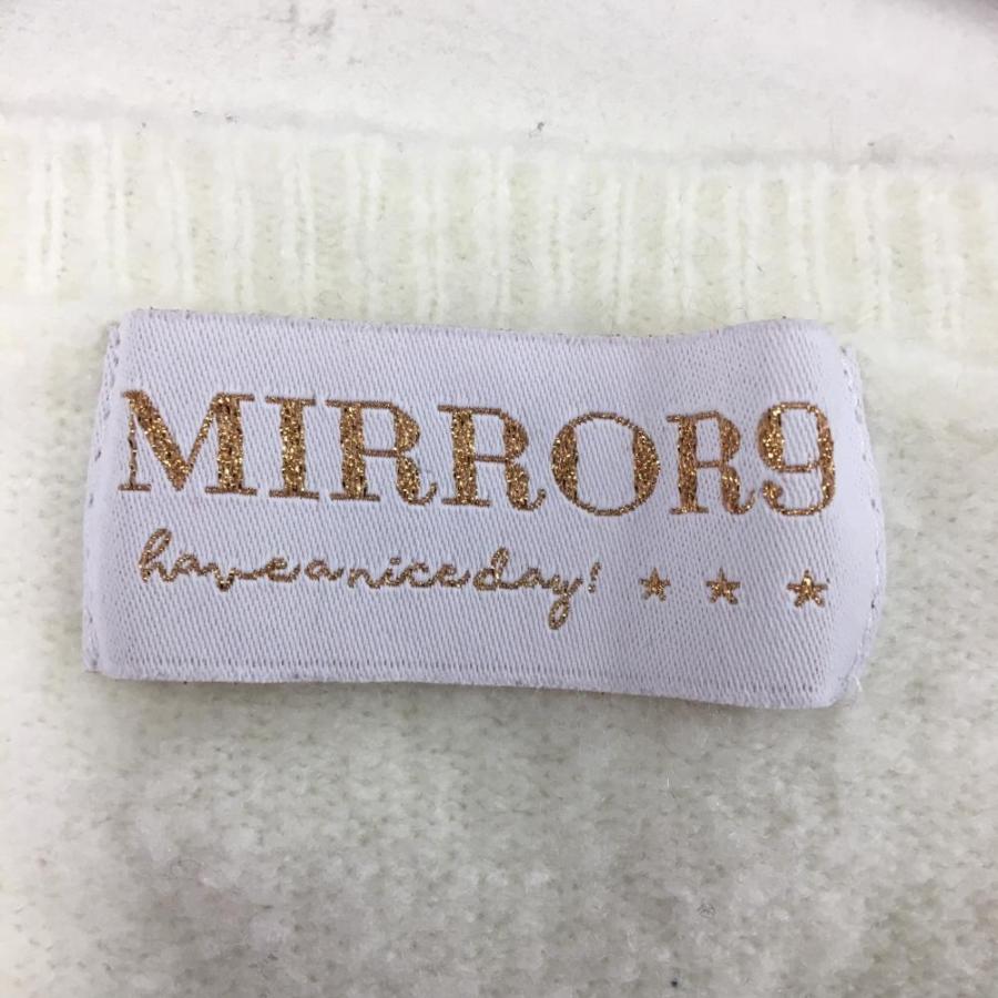 ミラーナイン　MIRROR9 ニット MIRROR9 ミラーナイン 長袖ニットセーター 白×黒 星 レディース S