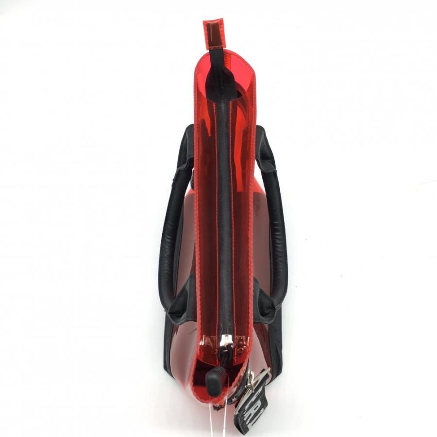 PEARLY GATES（パーリーゲイツ） カートバッグ レッド×黒 クリア素材