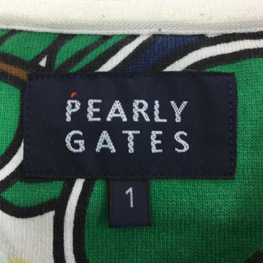 PEARLY GATES（パーリーゲイツ） 半袖ポロシャツ グリーン×白 アップル