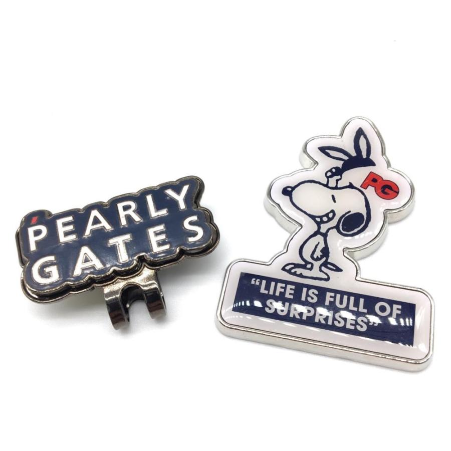 美品)PEARLY GATES パーリーゲイツ スヌーピー クリップマーカー 白