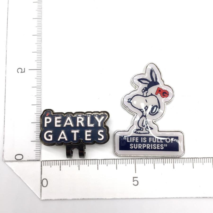 美品)PEARLY GATES パーリーゲイツ スヌーピー クリップマーカー 白