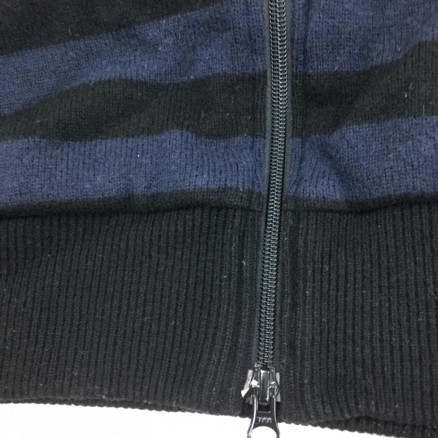 PEARLY GATES パーリーゲイツ ニットブルゾン 黒×ネイビー