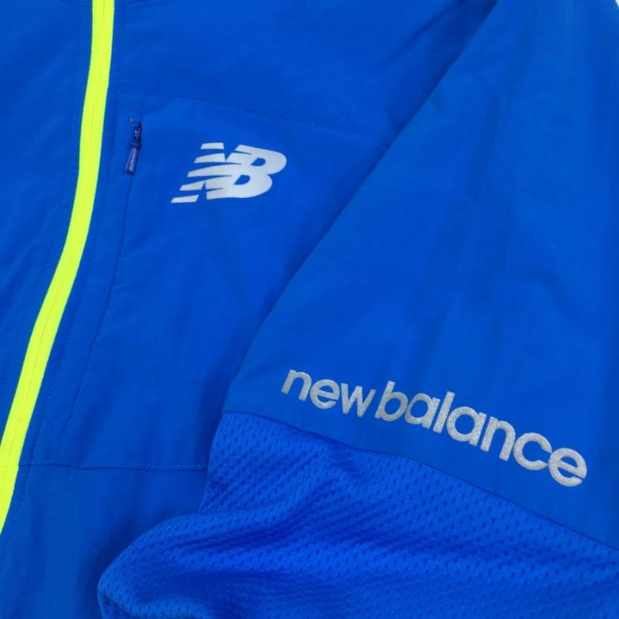 New Balance（ニューバランス） ジップパーカー ブルー×蛍光イエロー