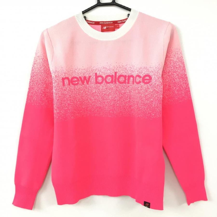 超美品)New Balance ニューバランス 長袖ニットセーター 蛍光 超美品)New Balance ニューバランス 長袖ニットセーター 蛍光