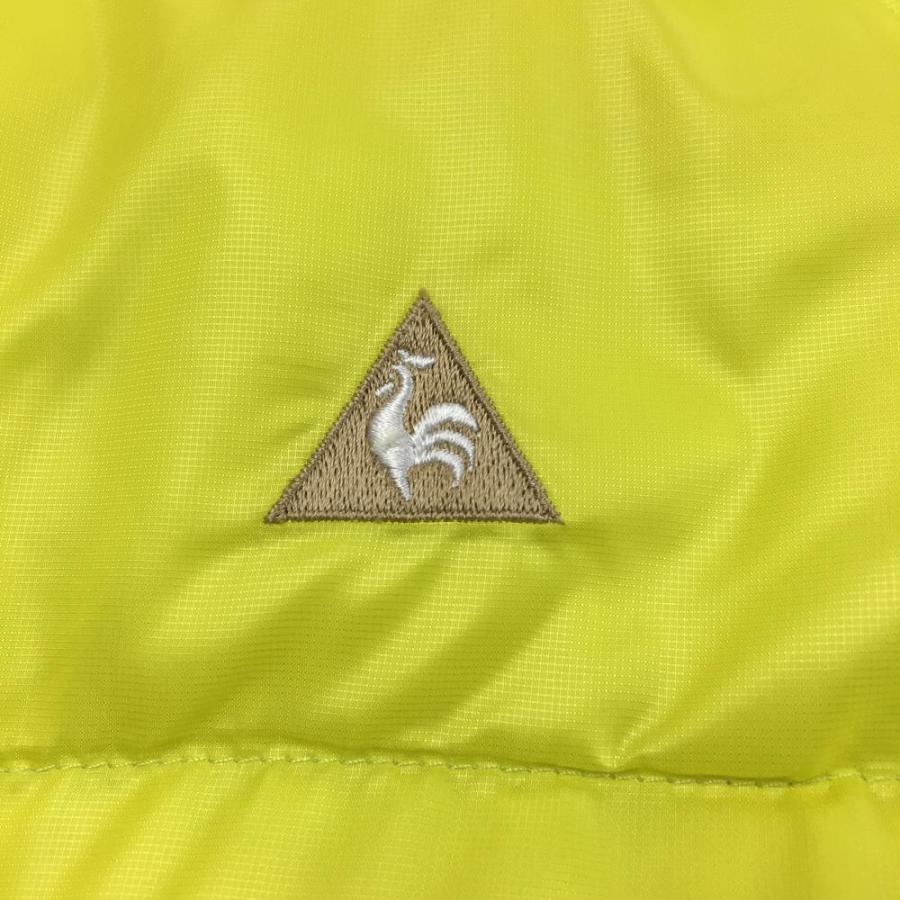le coq sportif ルコック 半袖ダウンジャケット イエロー×黒 ダウン90