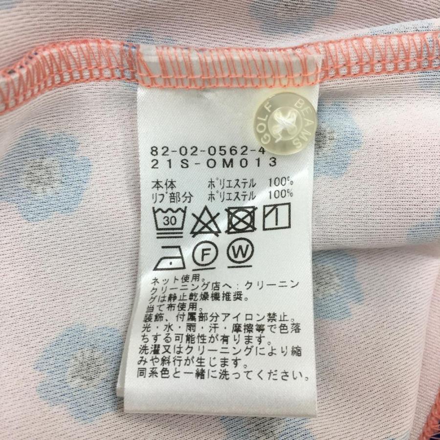 2021年＊BEAMS GOLF ビームスゴルフ 半袖ポロシャツ ピンク×ブルー 花