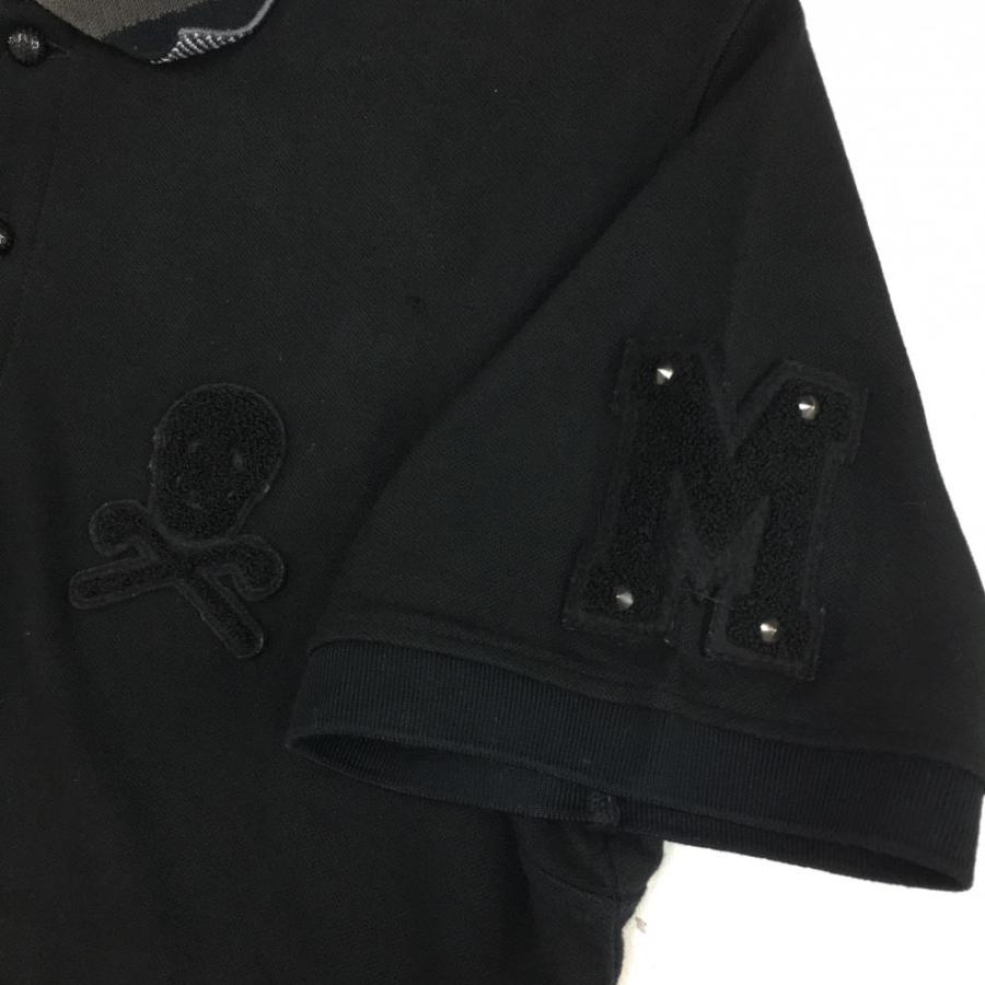 MARK&LONA マークアンドロナ 半袖ポロシャツ 黒 ミッキー MARK&LONA マークアンドロナ 半袖ポロシャツ 黒 ミッキー