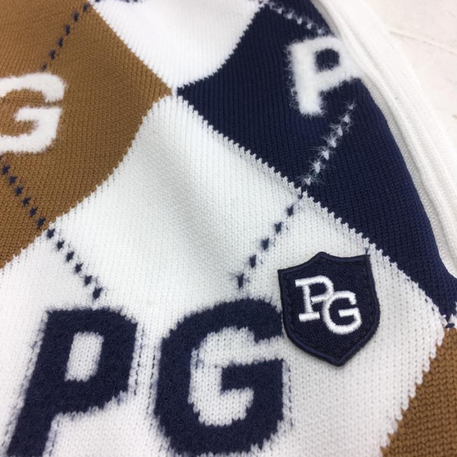 パーリーゲイツ⛳️アーガイル柄スカート⛳️ブラウン　0サイズ♡おまけのトップス付き PEARLY GATES（パーリーゲイツ） ニットスカート 白×ブラウン