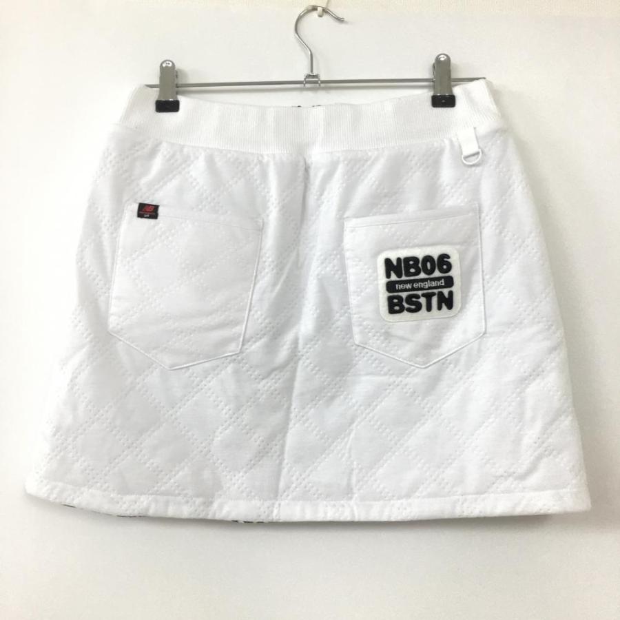 美品)New Balance ニューバランスゴルフ 中綿リバーシブルスカート 白 
