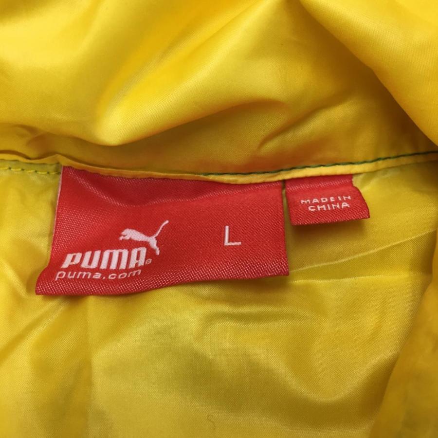 PUMA プーマ ダウンジャケット グリーン×イエロー ダウン95％ フェザー