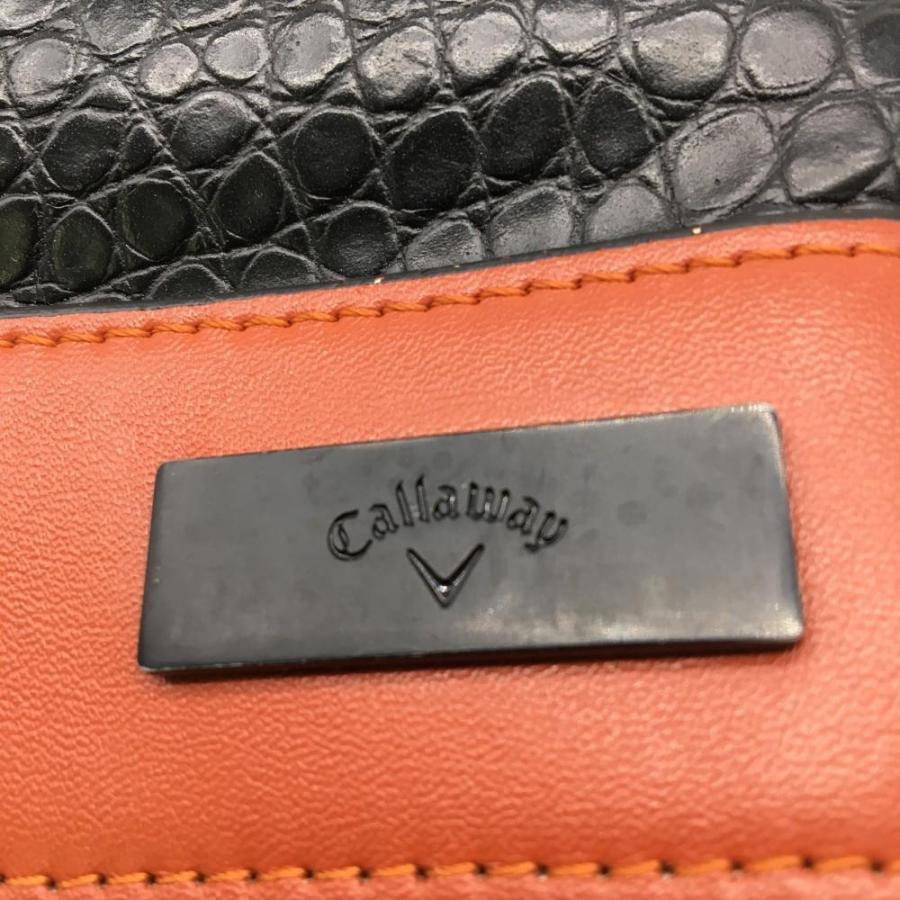 Callaway（キャロウェイ） セカンドバッグ 黒×ブラウン クロコ型押し