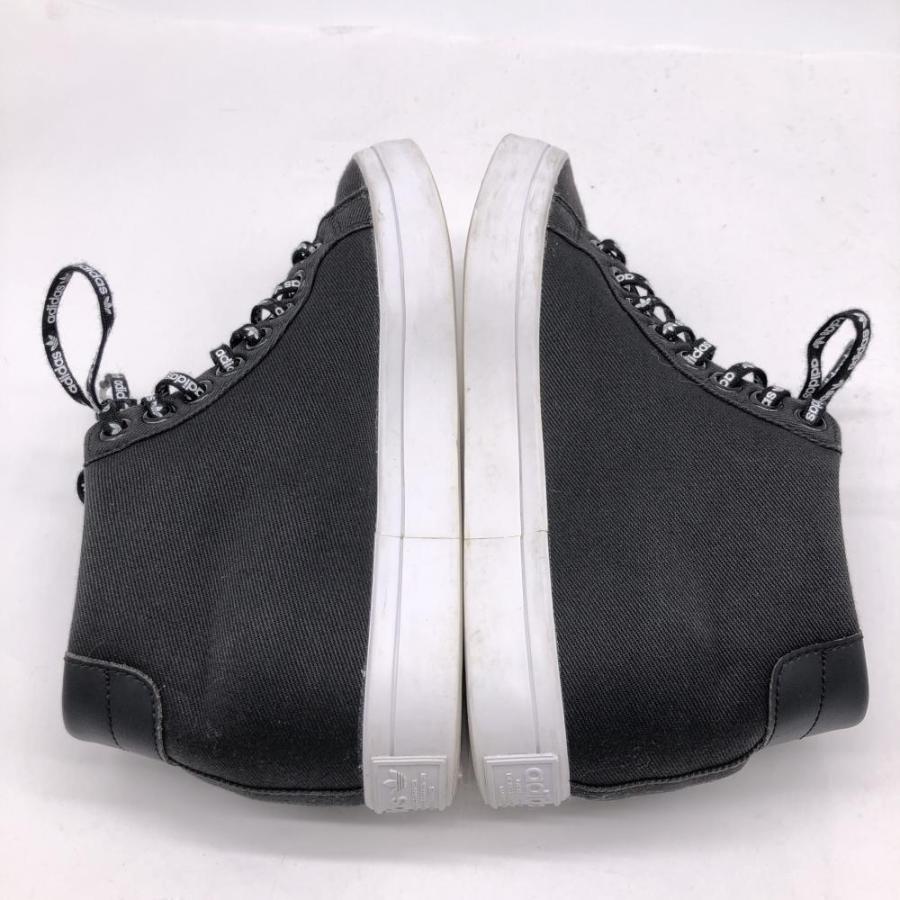 美品】adidas アディダス ハイカット厚底シューズ 黒×白 F36892 コート