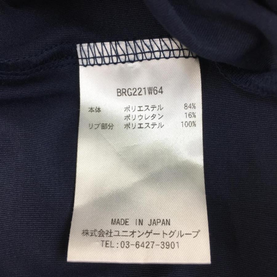 未使用級✨ブリーフィング ゴルフ 半袖 ポロシャツ ネイビー ライン ロゴ L BRIEFING GOLF ブリーフィングゴルフ背面ロゴライン半袖ポロシャツ紺