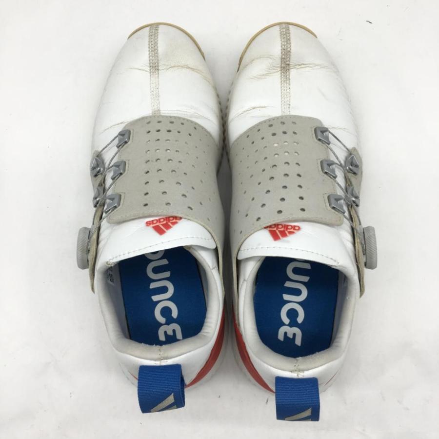 adidas ゴルフシューズ グレー/ホワイト/レッド adidas（アディダス） ゴルフシューズ 白×レッド バウンスボア F33572