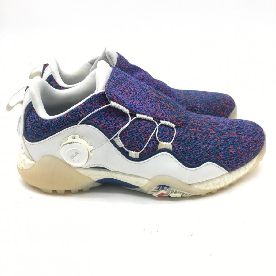 新品26.5cmアディダス ゴルフ スパイクレス コードカオス　FW5617 adidas アディダス ゴルフシューズ ブルー×レッド ボア FW5617