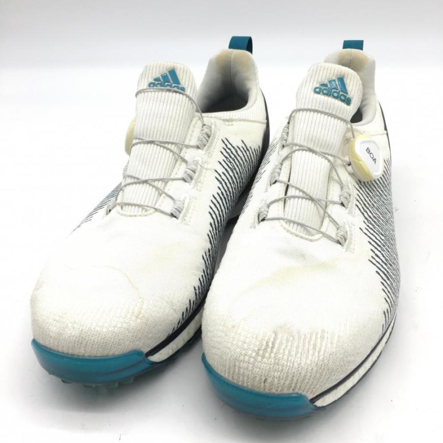adidas アディダス ゴルフシューズ 白×ブルー フォージ adidas アディダス ゴルフシューズ 白×ブルー フォージ