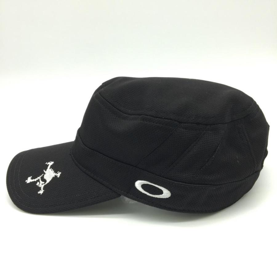 Oakley オークリー ワークキャップ 黒×白 スカル刺しゅう ゴルフウェア
