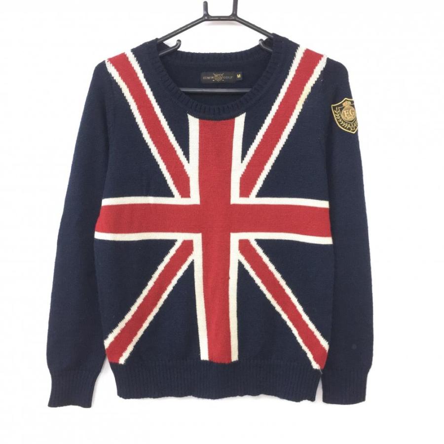 EDWIN（エドウィン） セーター ネイビー×レッド ユニオンジャック