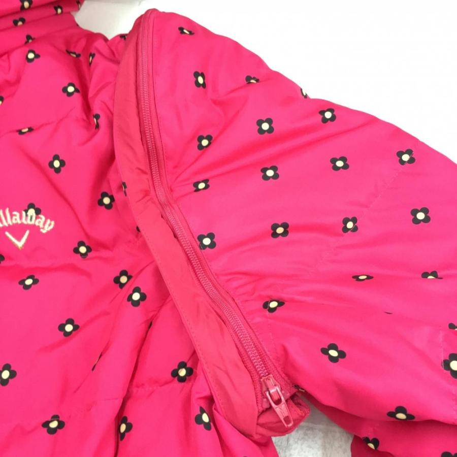 Callaway（キャロウェイ） リバーシブルダウンジャケット ピンク×黒 花