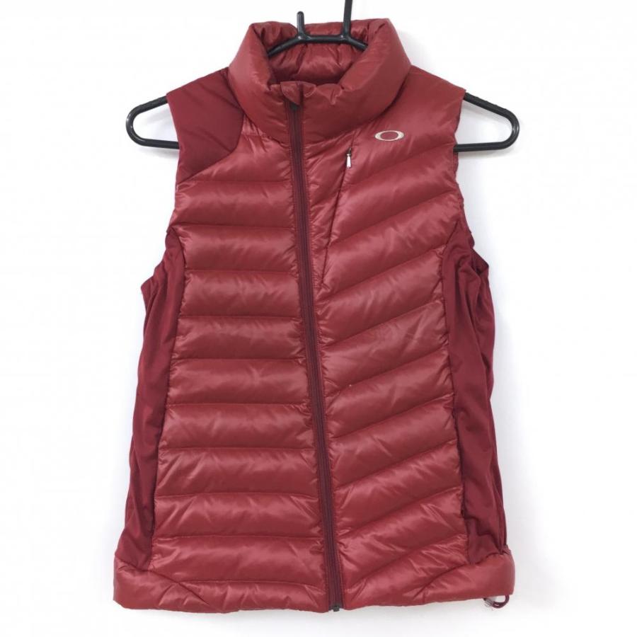 OAKLEY（オークリー） ダウンベスト レッド サイド異素材 ストレッチ