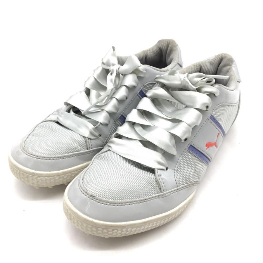 PUMA（プーマ） ゴルフシューズ ライトグレー×パープル 188204