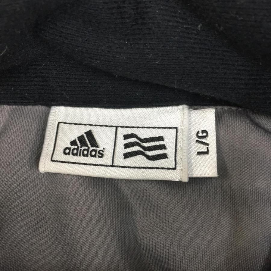 訳あり＊adidas アディダス 半袖ダウンジャケット グレー×黒 異素材