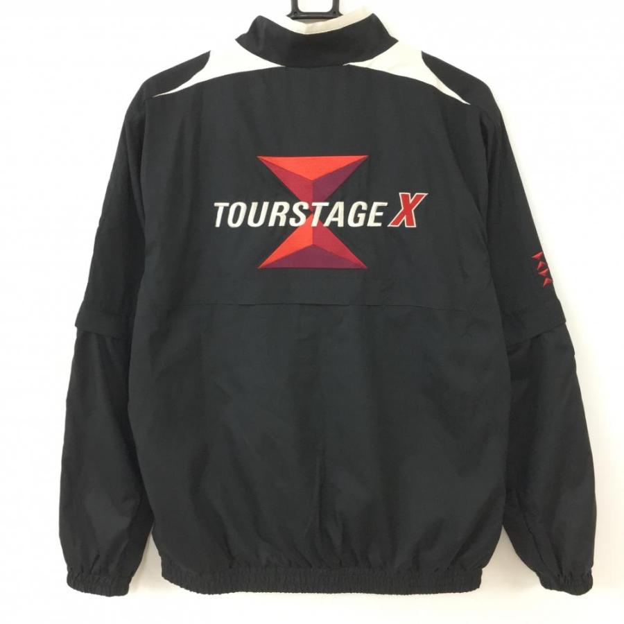 TourStage 　2Way　プロトタイプ黒 ブルゾン TOURSTAGE ツアーステージ 2WAYブルゾン 黒×白 ハーフジップ 蓄熱裏地
