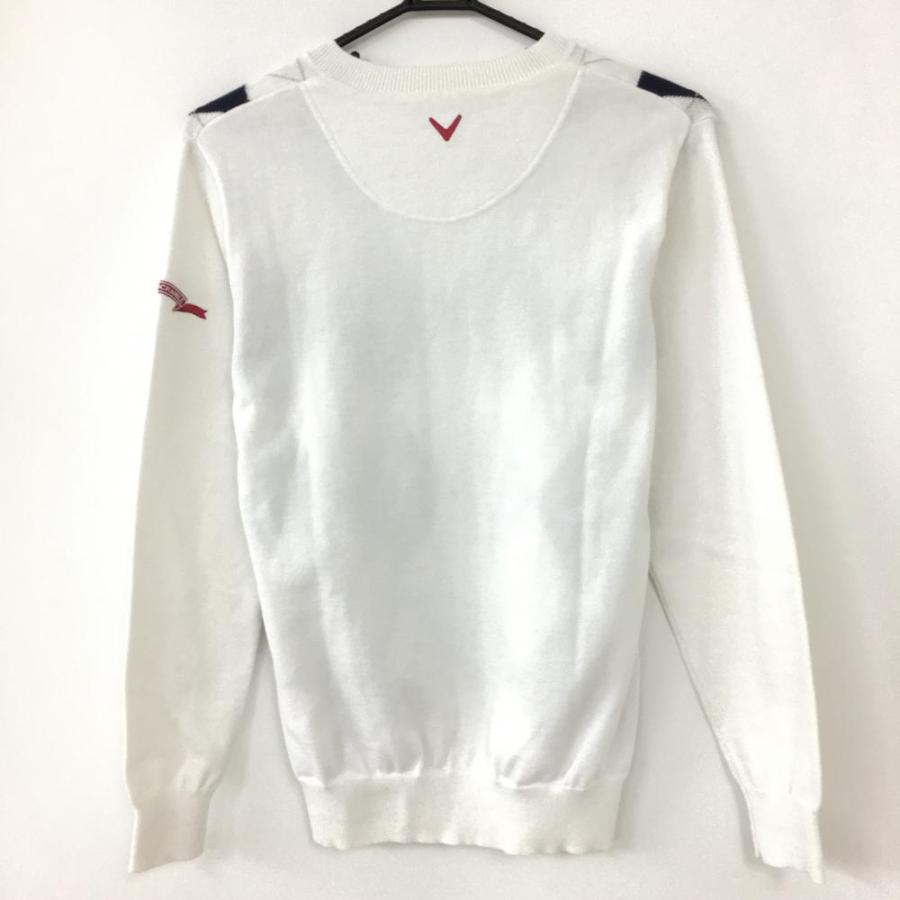 Callaway キャロウェイ セーター 白×ネイビー 前アーガイル柄